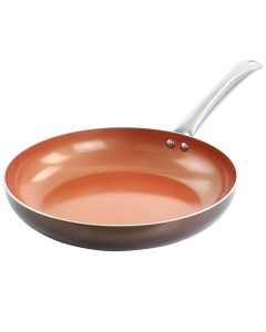 Copper Pan Cooking Excellence 12 Inch Aluminum Nonstick Frying Pan in Copper