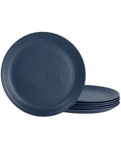 Bee and Willow Home Milbrook 6 Piece 10 Inch Dinner Plate Set in Speckled Blue
