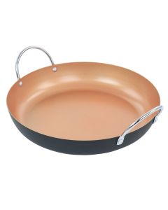 Oster Stonefire Carbon Steel Nonstick 11 Inch Paella Pan in Copper